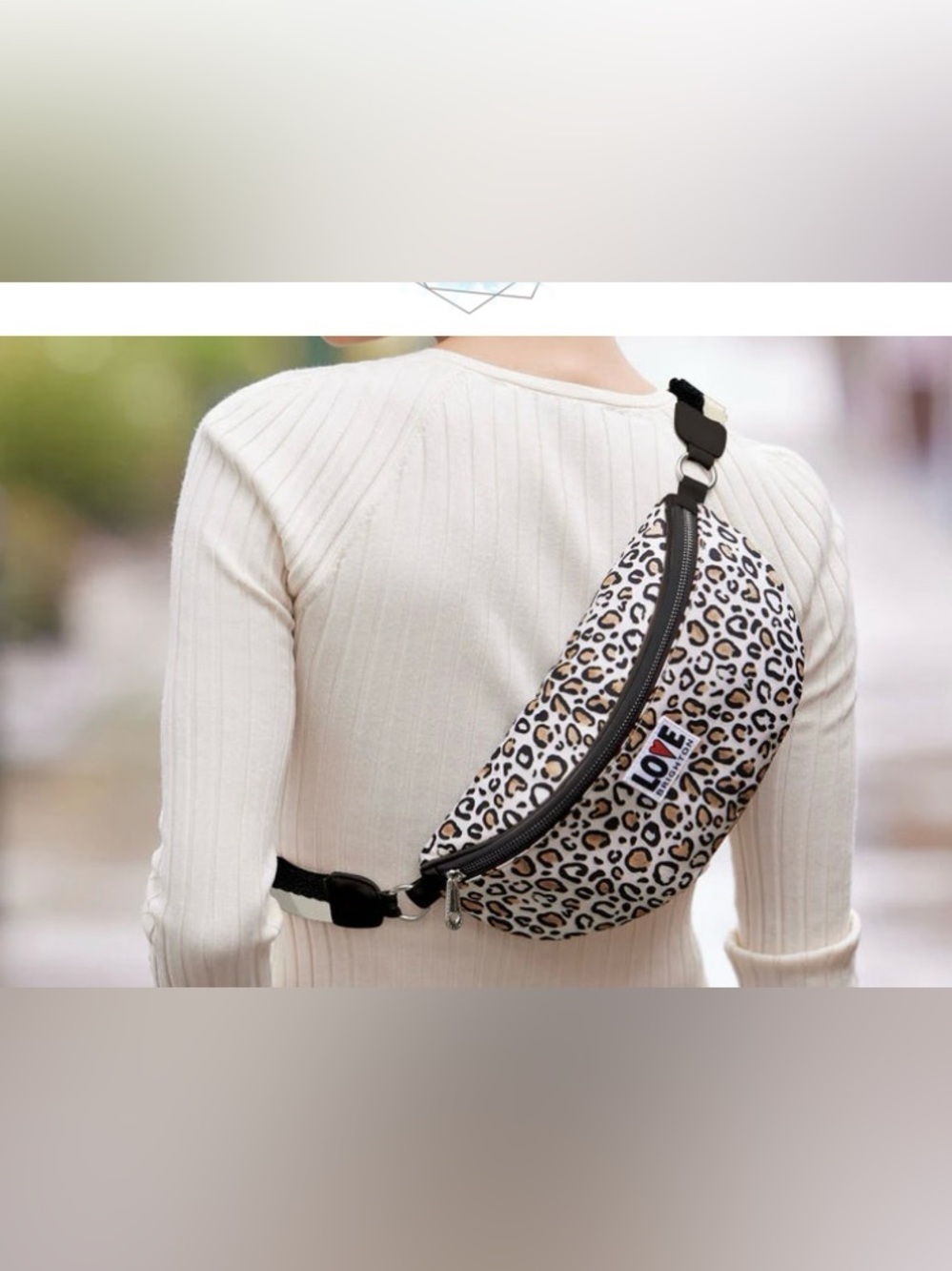 BRIGHTON Wild Cat "Love" Belt Bag in Leopard Print - NWT 🤎✨🤍